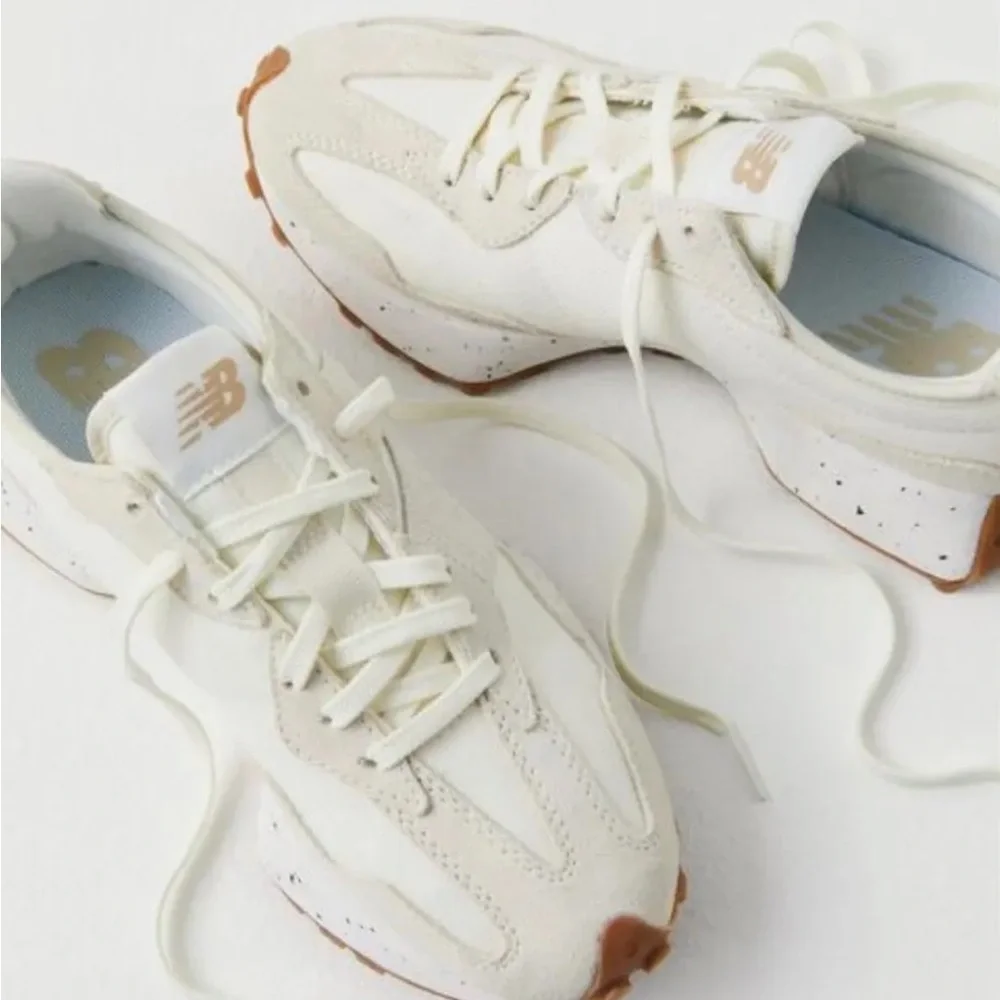 Free People New Balance 327 Sneakers Reflection Tan White Rust - Picture 4 of 9